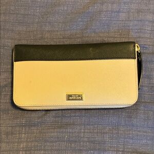 Kate Spade Black and Tan Leather Wallet